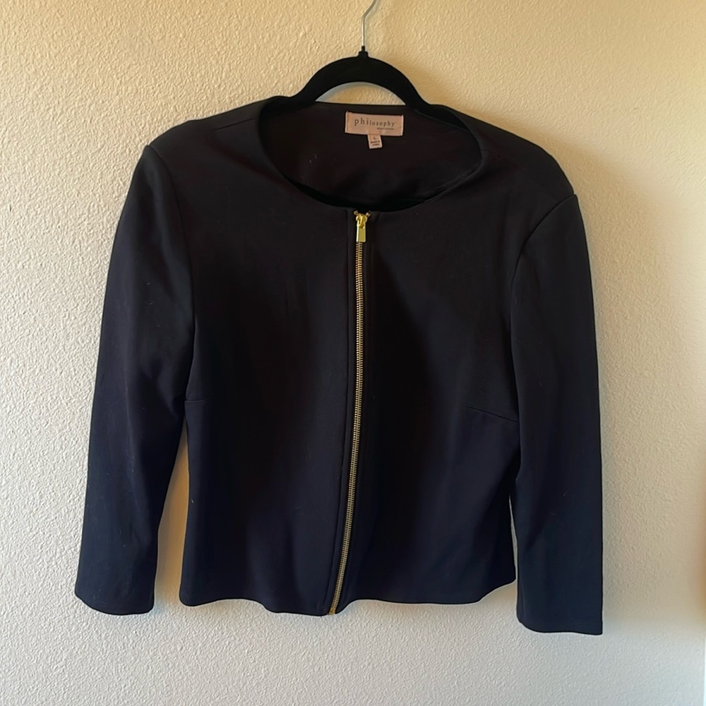 Black crop blazer - like new!